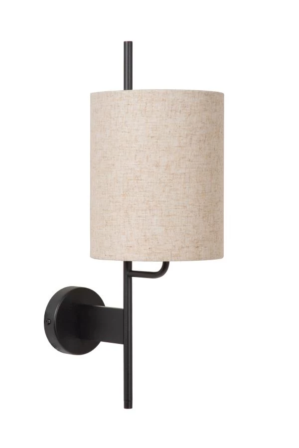 Lucide MAGIC - Wandlamp - 1xE27 - Met USB oplaadpunt - Zwart - uitgezet